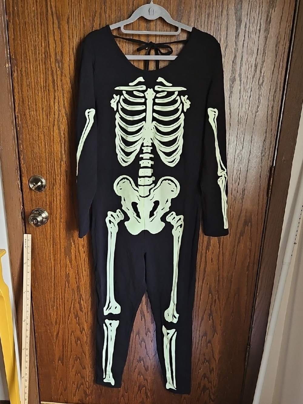 torrid Black Onesie Skeleton Costume with Glow Bone Print